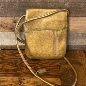 Tignanello Gold Crossbody Purse